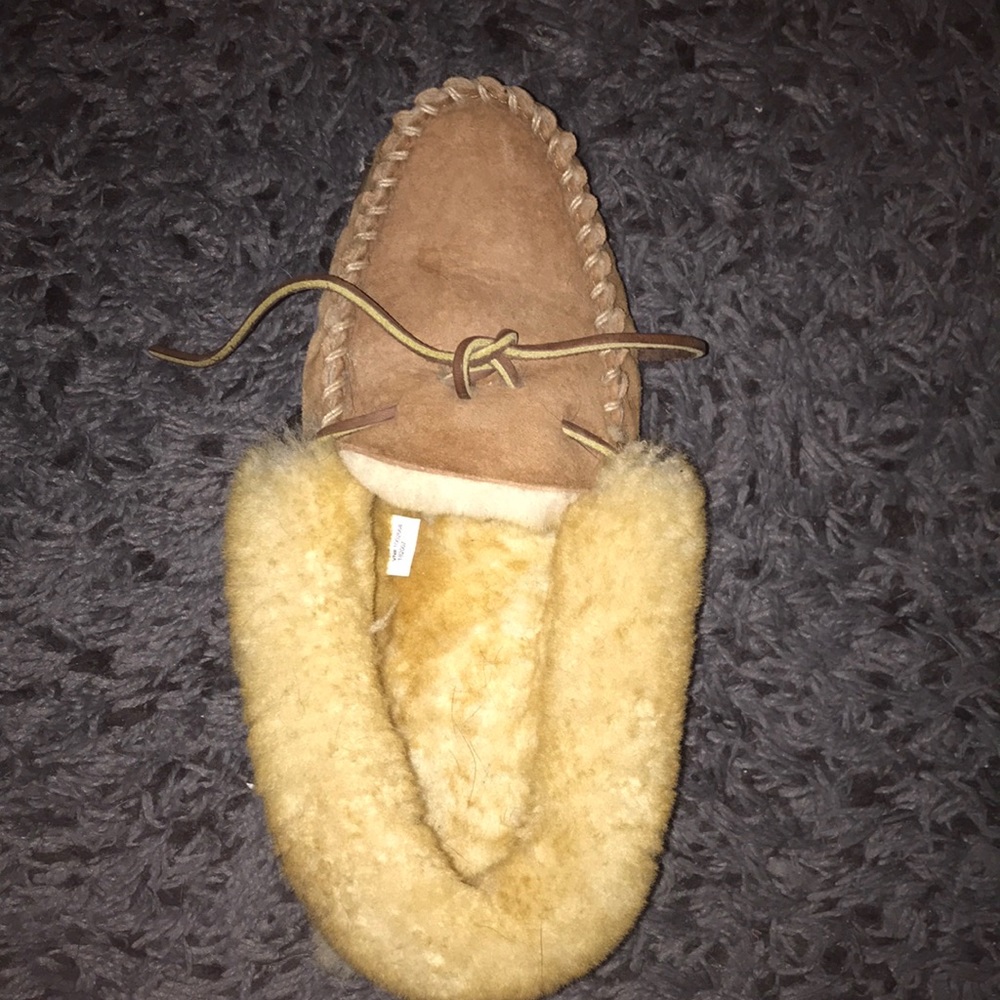 Right shoe to moccasins.